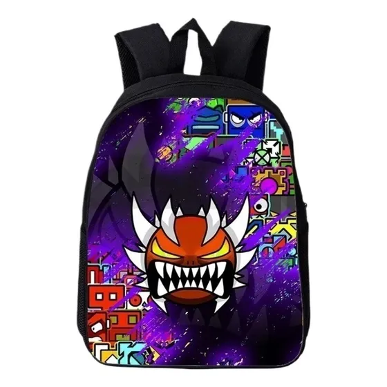 Mochila Angry Geometry Dash Con Estampado 3d For Hombre