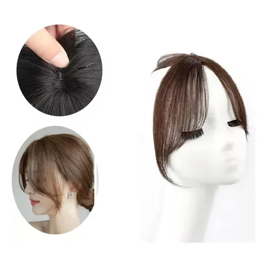 Chapéus De Cabelo Humano Natural Com Franjas
