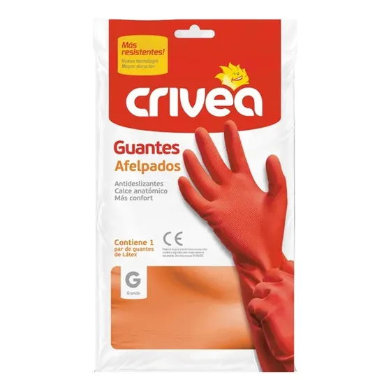 Crivea Guantes Afelpados, Talle G Celeste Lisa