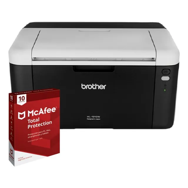 Impresora Láser Brother Hl-1212w + Antivirus Mcafee 10 Disp