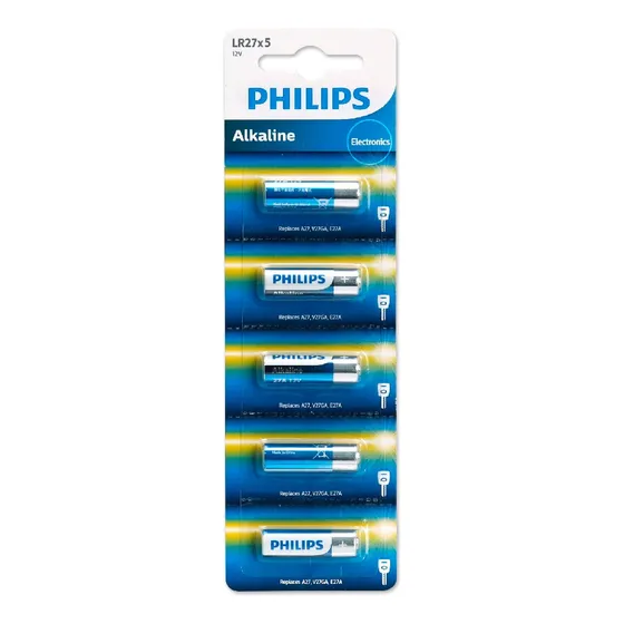 Pila Batería 27a 12v Alcalina Philips Lr27 X5 Und