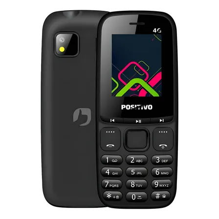 Celular Telefone Positivo P26 Idoso Radio Lanterna Camera 4g Preto