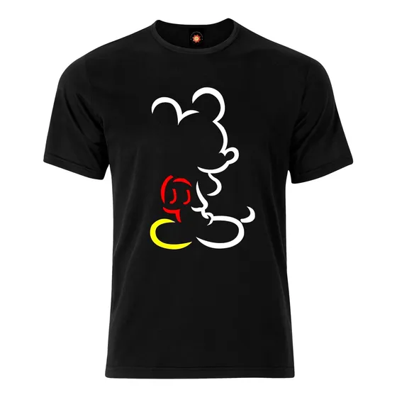Remera Estampada Varios Diseños Mickey Mouse Silueta Color