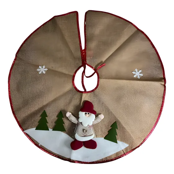 Saia Para Árvore Natal Papai Noel 60cm Linda Envio Imediato