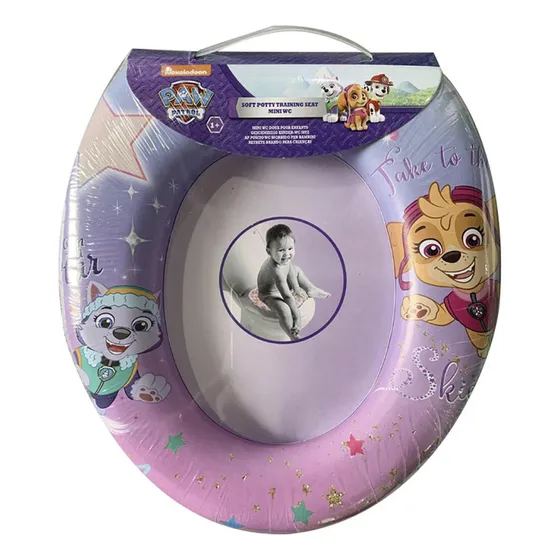 Reductor De Inodoro Suave Para Niños / Niñas - Disney - Color Rosa Paw Patrol Rosa