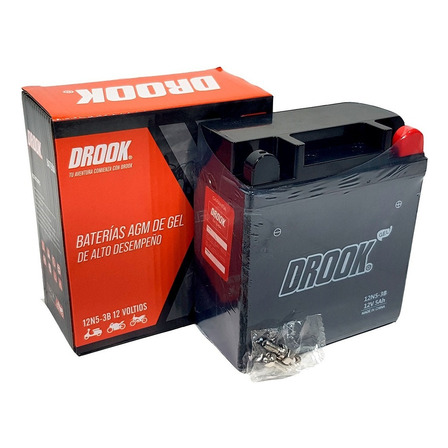 Bateria Motos Drook 12n5-3b Gel 12v 4ah Fz Xtz Ybr Bateria Motos Drook 12n5-3b Gel 12v 4ah Fz Xtz Ybr