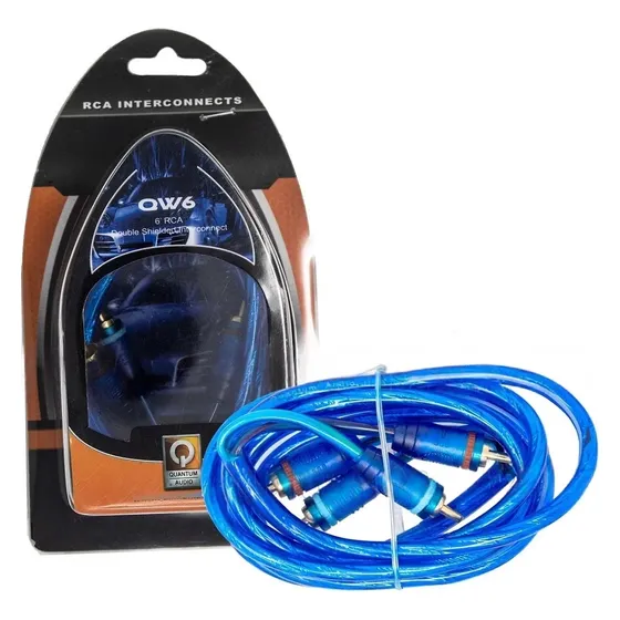 Cable Rca Quantum Qw6 6 Interconexión Doble Blindada 1.82m