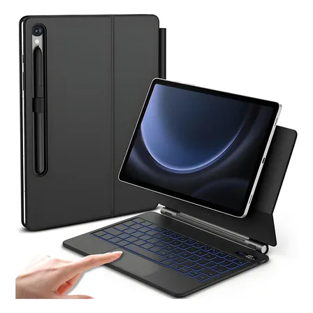 Teclado Magnetico Magic Para Samsung Galaxy Tab S9 S10 Fe S8 Preto