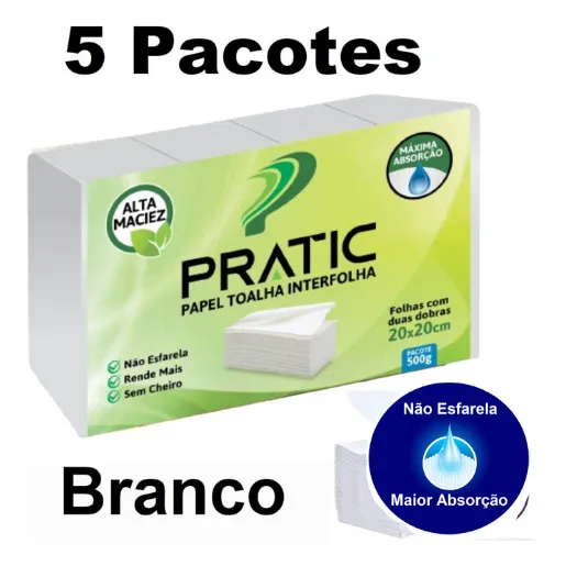 Papel Interfolha Pratic Com 5000 Folhas
