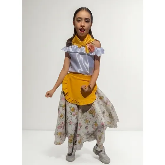 Blusa Campesina Para Niña Pericón Todos Los Talles Y Colores