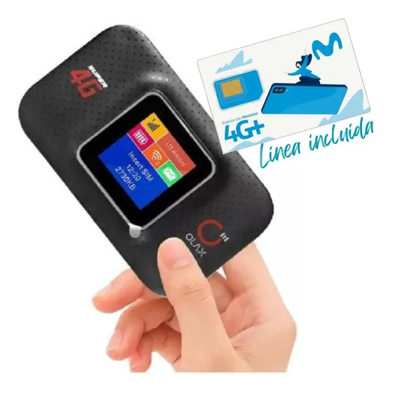 Modem 4g Portátil Para Internet + Línea Movistar 50gb Oferta
