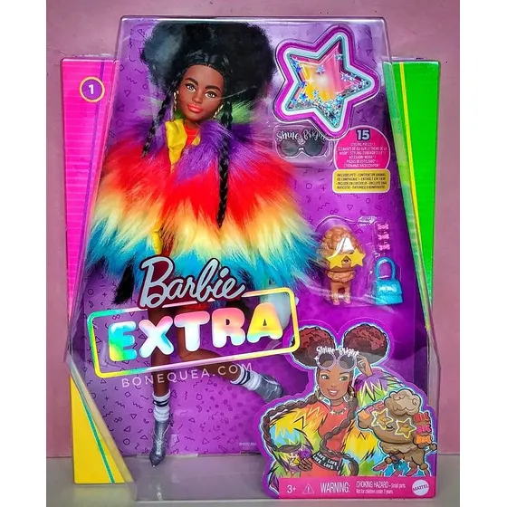Muñeca Barbie Extra 1 Morena Y Mascota +15acesorios Original