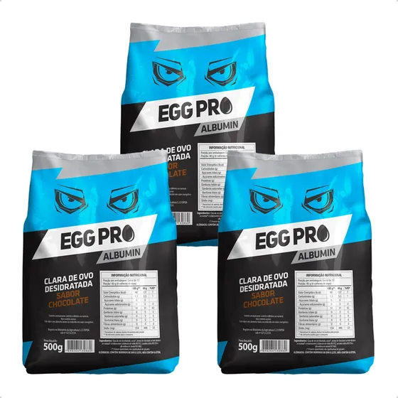 Albumina Chocolate Proteína Pura 500g Kit Com 3 Unidades