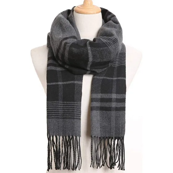 Bufanda Unisex Gwen Negro/gris Chalina Rayas