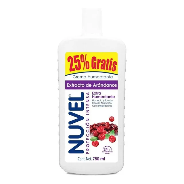 Crema Corporal Nuvel Protección Intensa Piel Normal con Miel y Avena 750ml