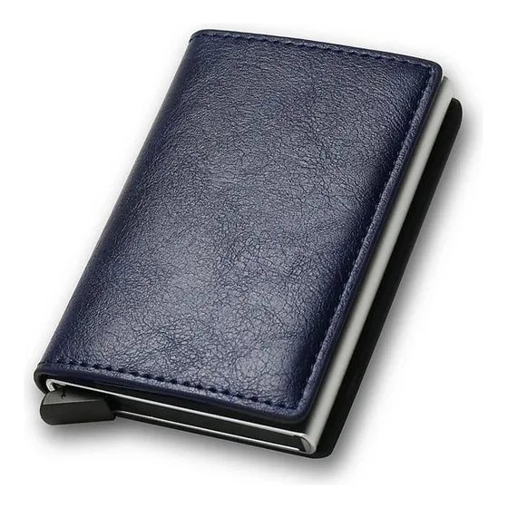 Rfid Billetera 10x1.6cm Tarjetero Marrón Anti Clonación
