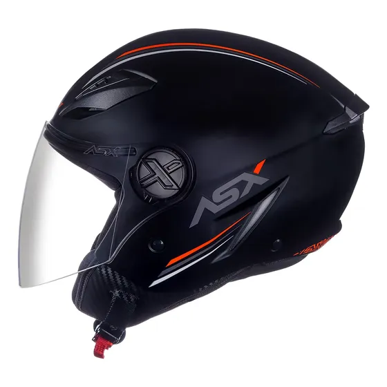 Capacete Masculino Asx Aberto City Air Preto Fosco — foto 2