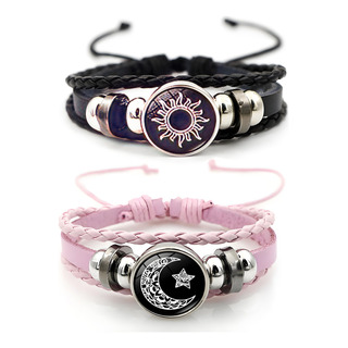 Pulsera De Cuero Trenzado Pulseras Luminosas Para Parejas Pulsera De Cuero Trenzado Pulseras Luminosas Para Parejas