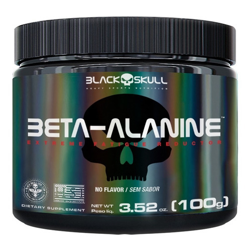 Beta Alanina - Black Skull - 100% Pura - (100g) Sabor Sem Sabor Beta Alanina - Black Skull - 100% Pura - (100g) Sabor Sem Sabor