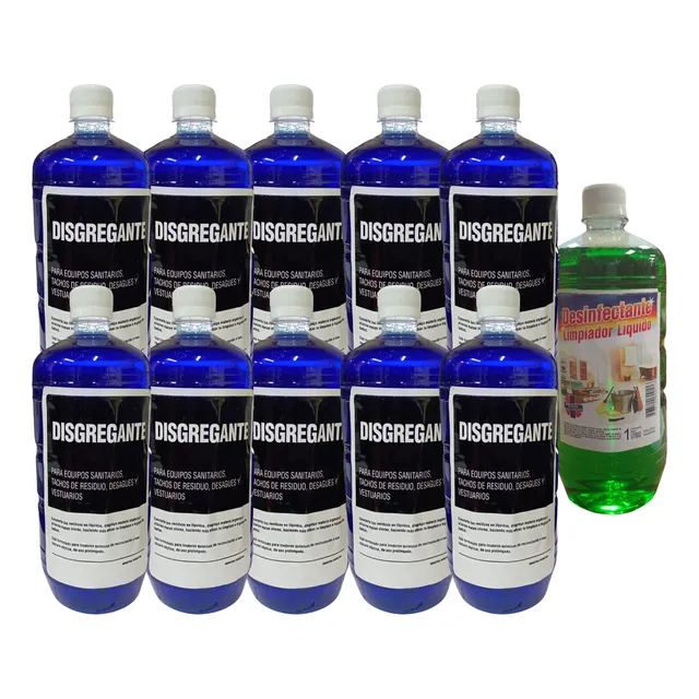 Líquido Disgregante Inodoro Quimico Pack 10 X 1 Lt + Regalo