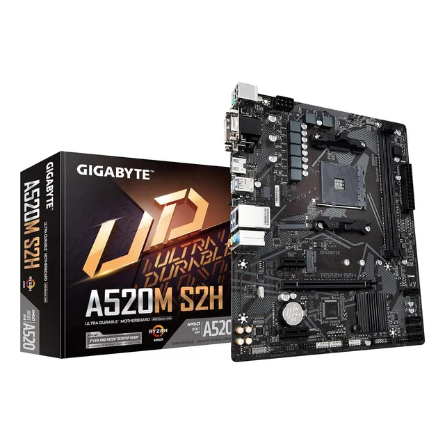 Gigabyte A520m S2b (y Ryzen Am4/microatx/4+3 Fases Dig...