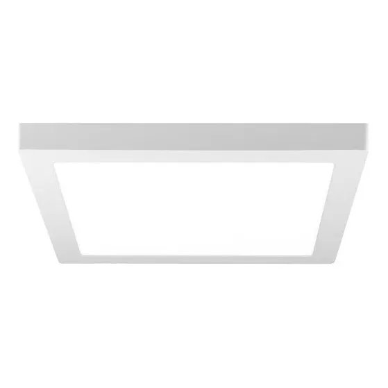 Luminaria Panel Plafon Aplicar Blanco Cuadrado 18w Interelec