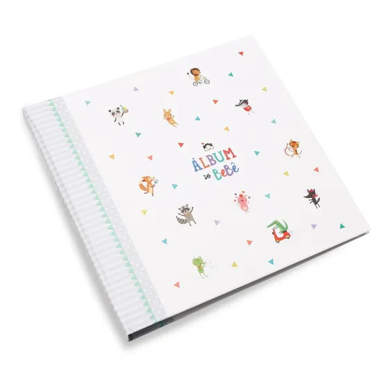 Álbum Do Bebê Coloré ® Bichinhos Cinza - Lembranças P Sempre