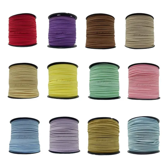 Rollo Gamuza Cinta Colores 3 Mm X 100 Yardas Artesania Bijou
