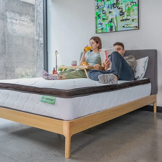 Colchón King Size Ortopedico Firme Manchester Bio Mattress Color Blanco