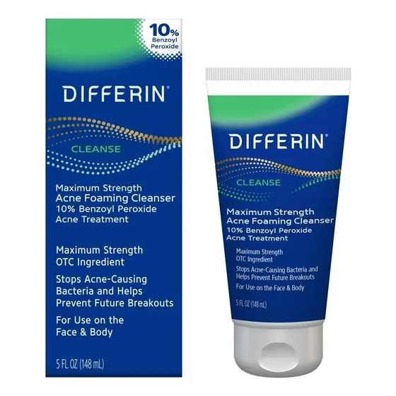 Differin Limpiador Facial 10% Peroxido Benzoilo Acné 148ml