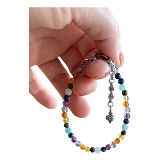 Pulsera Fina De Piedras De De Los 7 Chakras Pulsera Fina De Piedras De De Los 7 Chakras
