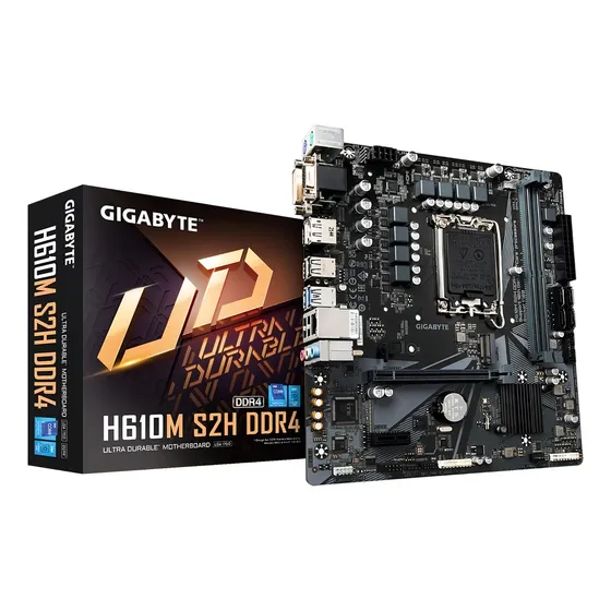 Motherboard Gigabyte H610m S2h Ddr4 1700 12va Gen P Color Negro