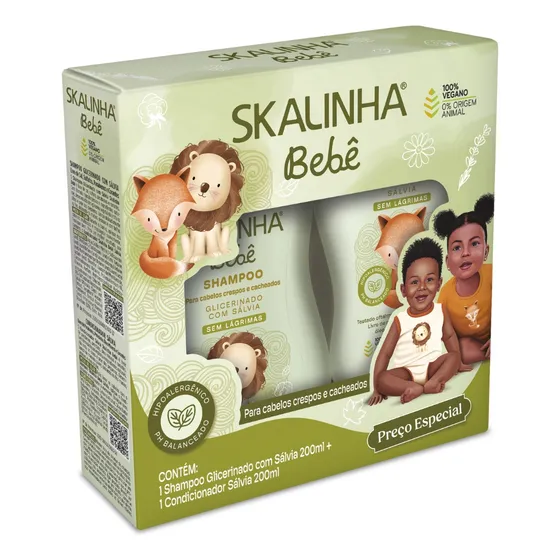 Kit Shampoo E Condicionador Bebê Infantil Sálvia Skala