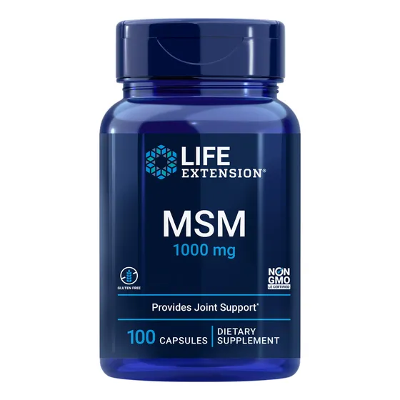 Suplemento Life Extension Msm 1000 Mg 100 Cápsulas