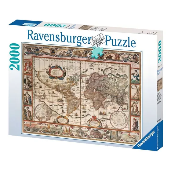 Rompecabezas Ravensburger Mapamundo 1650 16633 de 2000 piezas