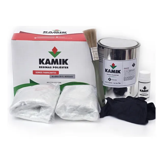 Resina Poliester Fibra De Vidrio Kit Parche 1000gr Piletas