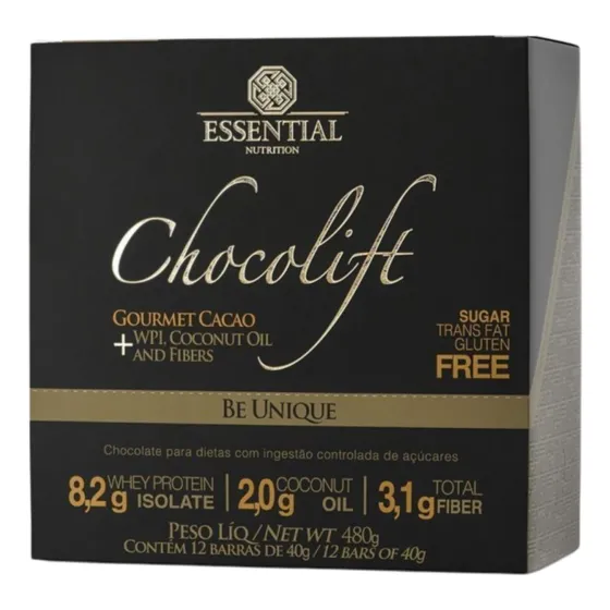 Caixa Chocolift Gourmet Cacao Be Unique 12 Barras 480g