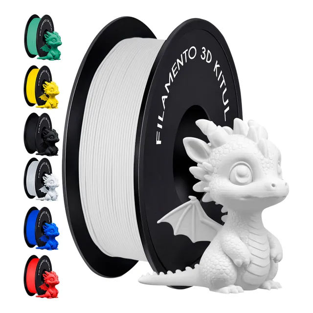 Filamento Pla Impresión 3d 1.75 Mm Alta Precisión 1 Kg Blnco Color Blanco