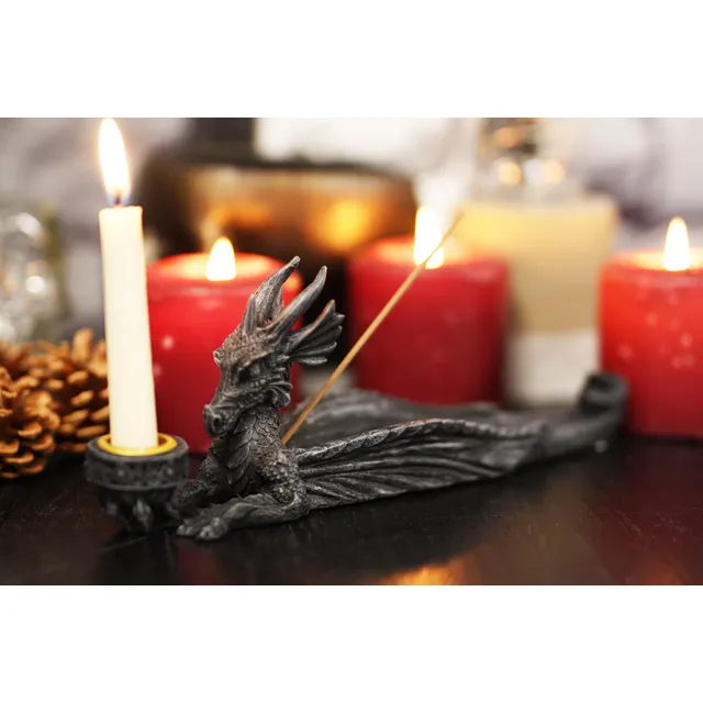 Orativa Dragon Piedra Gotica Para Meditacion Quemador 10.0