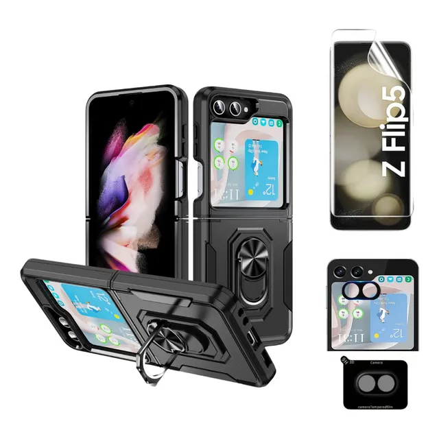 Case Bumper Para Samsung Z Flip 5 + Mica Pantalla Y Cámara