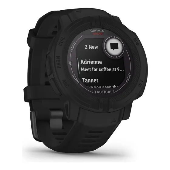 Relógio preto Garmin Instinct 2 Solar Tactical Edition