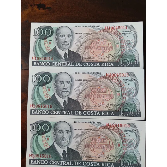 Billete De 100 Colones