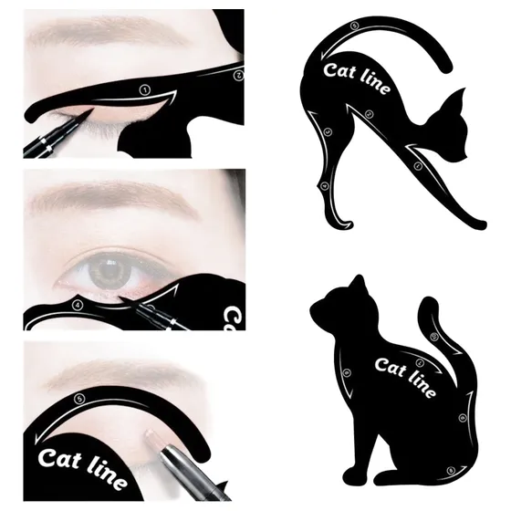Stencil Para Delinear Ojos Párpados Gatito Maquillaje