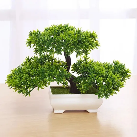 Árbol Bonsaí Artificial Con Maceta De Coración Hogar Oficina
