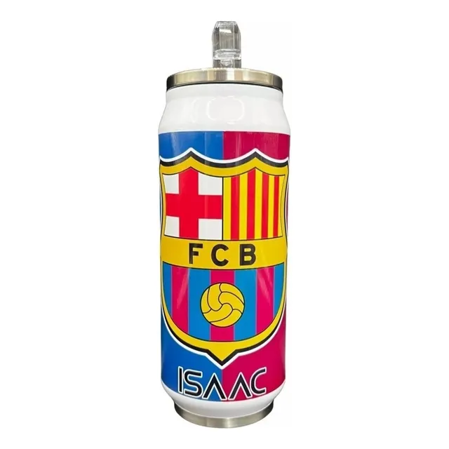 Termo Lata 500 Ml  Barcelona  Personalizado Gratis