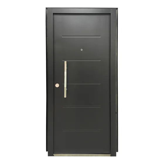 Puerta De Doble Chapa Semi-blindada Pro 02 Color Negro