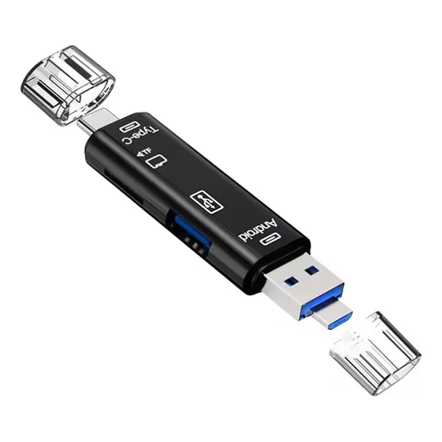 Lector Memorias Microsd 2 En 1 Entradas Tipo C Microusb, Usb