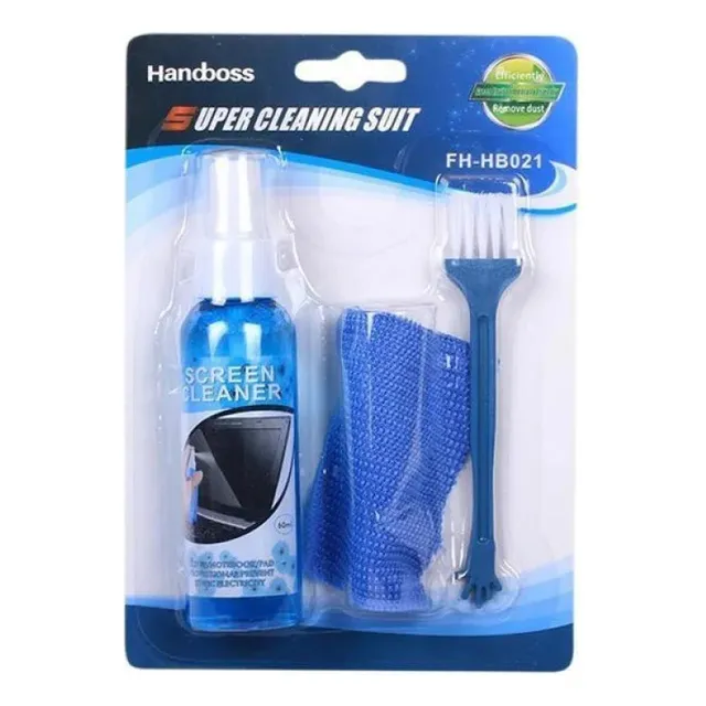 Kit De Limpieza Para Pantalla Laptop Tv Monitor Liquido Paño