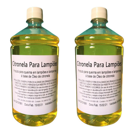 Óleo De Citronela P/ Tochas Lampiões Lamparina 2 L Óleo De Citronela P/ Tochas Lampiões Lamparina 2 L