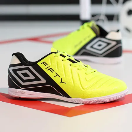 Chuteira Umbro Futsal Verde Kids Indoor Hypergrip